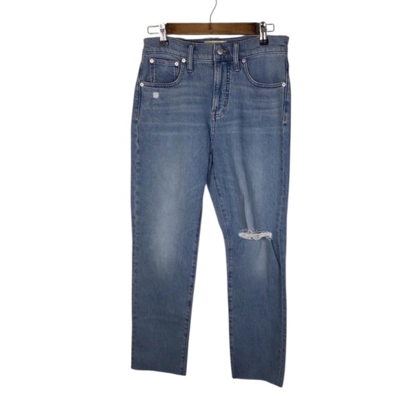 Madewell The Perfect Vintage Jean in Coney Wash: Destroyed Edition Size 27P. - Picture 1 of 11